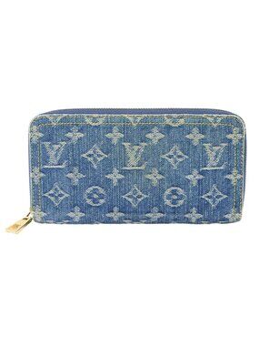 Louis Vuitton LV Remix Zippy Wallet Zip Around Monogram Denim
